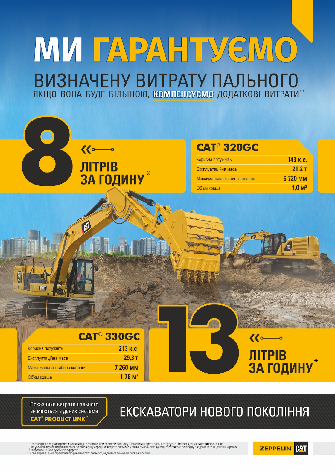 Гарантия расхода топлива для экскаваторов Cat® 320GC и Cat® 330G Гарантия расхода топлива для экскаваторов Cat® 320GC и Cat® 330G