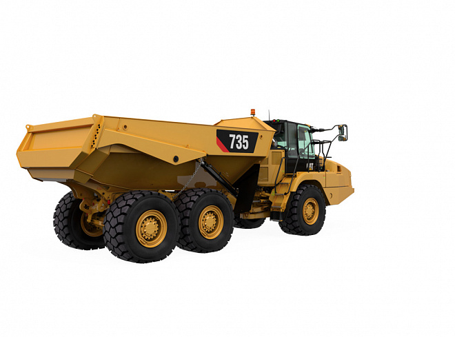 Самоскиди з шарнірно-зчленованою рамою CAT 735 – слайд