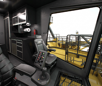 Зручна кабіна оператора канатних екскаваторів CAT